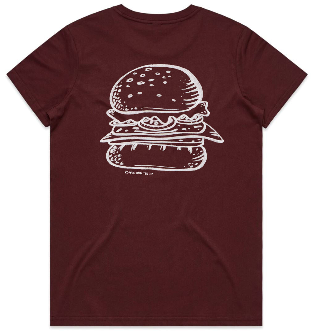 Women's Burger Print Tee